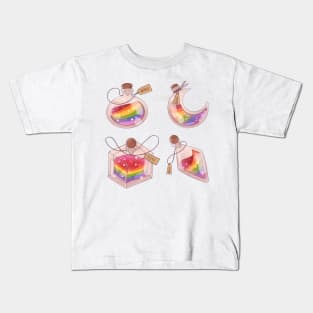 Gay LGBT potions sticker set of four Kids T-Shirt